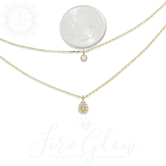 18K Gold Dipped Two Cute Layered Charm Necklace - Picture 7 of 16